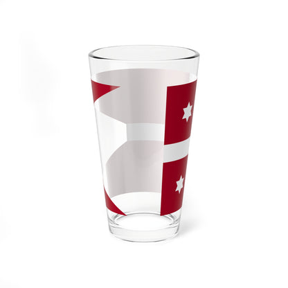 Naval Rank Flag of Denmark - Rear Admiral (Denmark) Pint Glass 16oz