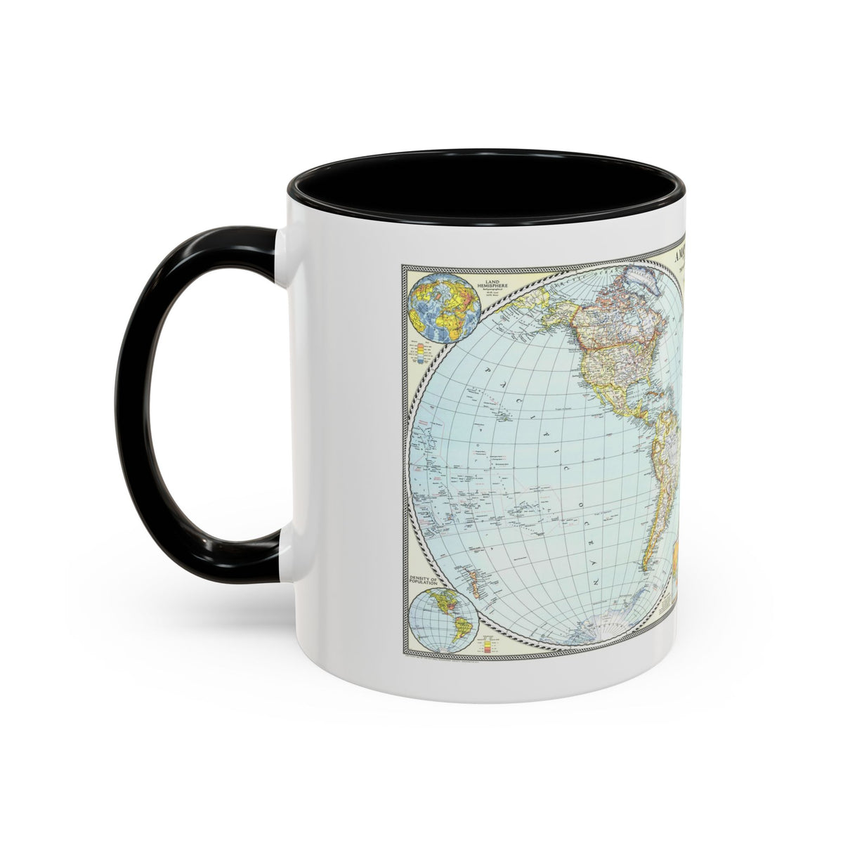 World Map (1941) (Map) Accent Coffee Mug