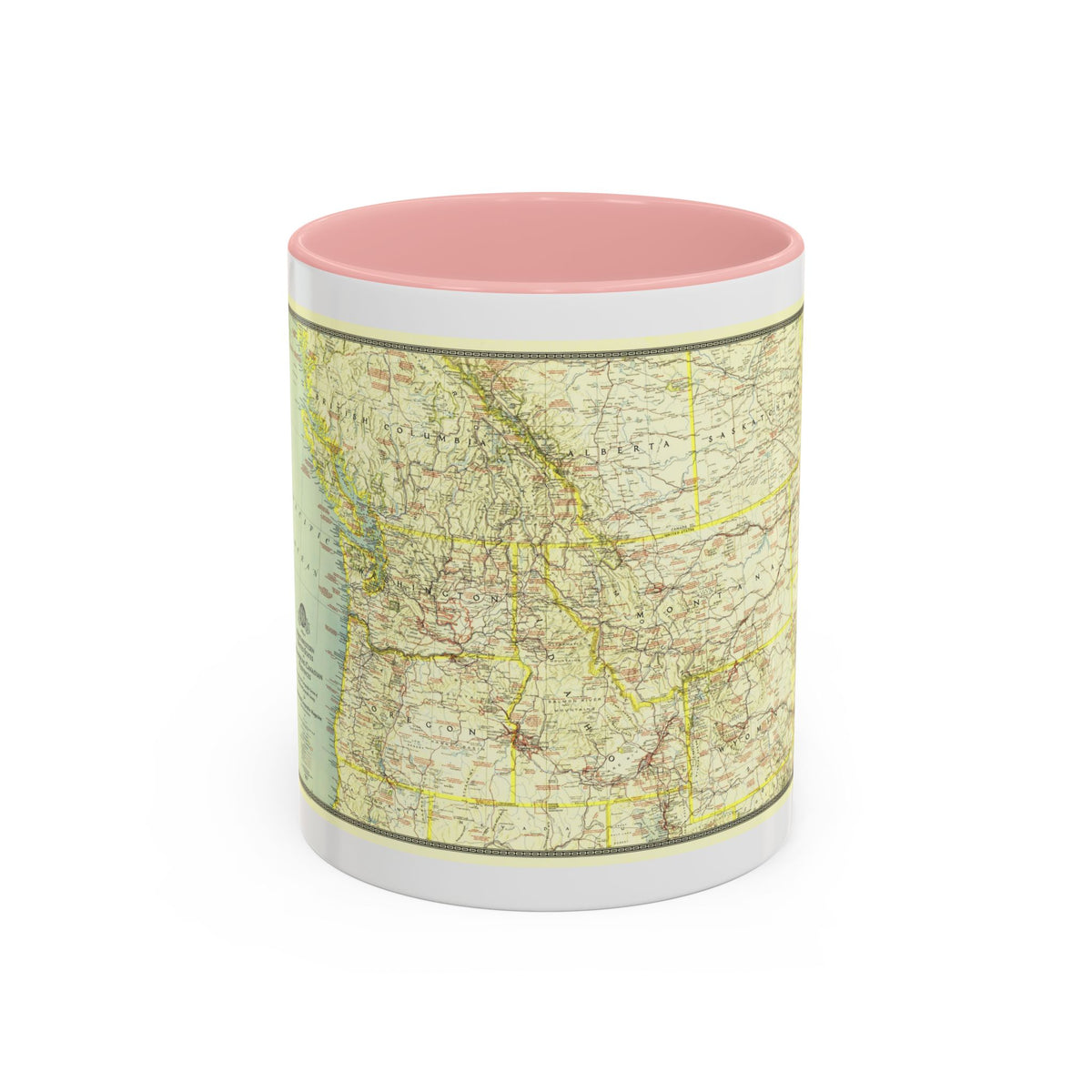 USA - Northwestern (1941) (Map) Accent Coffee Mug