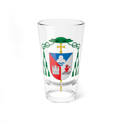 Escudo de Emiliano Antonio Cisneros Martínez (Spain) (Coat of Arms) Pint Glass 16oz