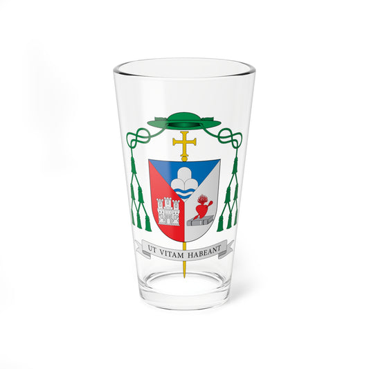 Escudo de Emiliano Antonio Cisneros Martínez (Spain) (Coat of Arms) Pint Glass 16oz
