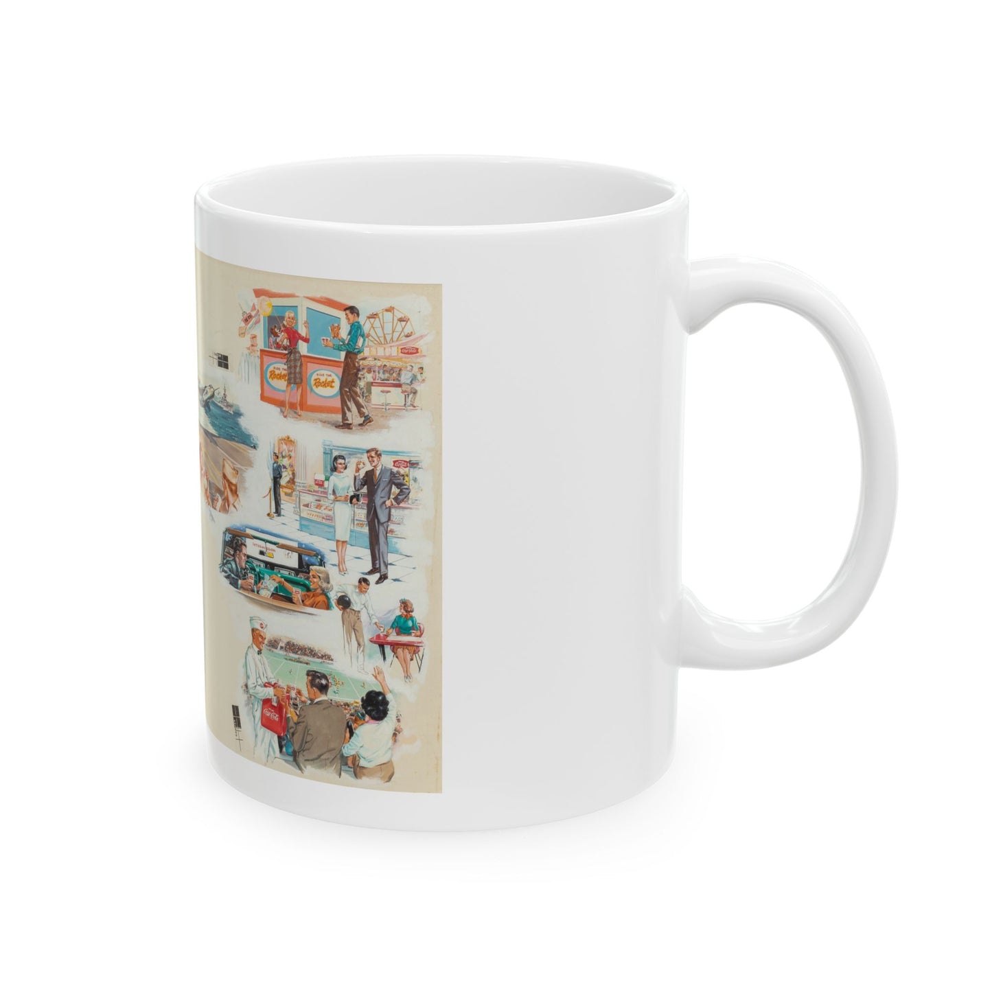 Eleven Vignettes, Coca-Cola advertisements, 1966 - White Coffee Mug