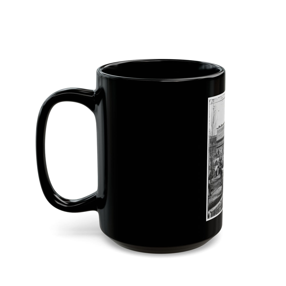 Atlanta, Ga. Trout House, Masonic Hall, And Federal Encampment On Decatur Street (U.S. Civil War) Black Coffee Mug