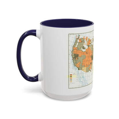 USA - The United States (1892) (Map) Accent Coffee Mug