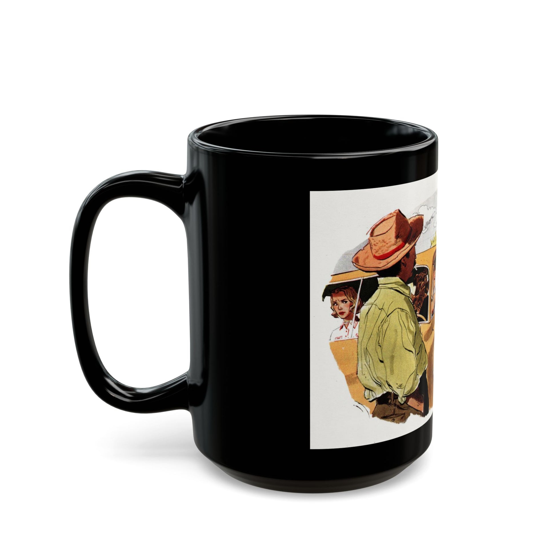 Born to Pick Cotton, Collier's, September 27, 1952 - Black Coffee Mug-Go Mug Yourself