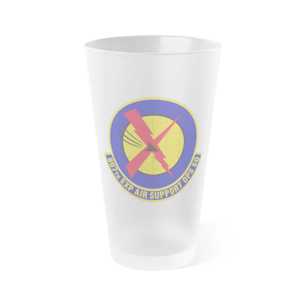 807th Expeditionary Air Support Operations Squadron (U.S. Air Force) Frosted Pint Glass 16oz-Go Mug Yourself