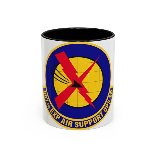 807th Expeditionary Air Support Operations Squadron (U.S. Air Force) Accent Coffee Mug 11oz Black - Go Mug Yourself