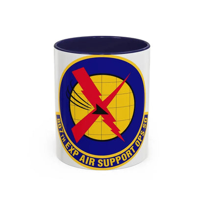 807th Expeditionary Air Support Operations Squadron (U.S. Air Force) Accent Coffee Mug 11oz Navy - Go Mug Yourself
