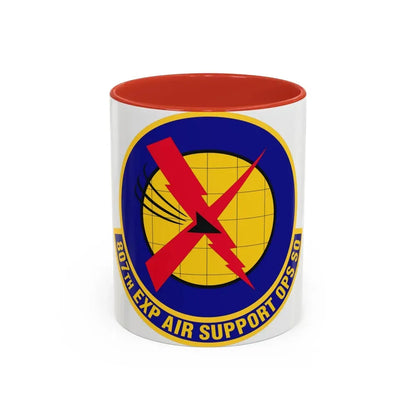 807th Expeditionary Air Support Operations Squadron (U.S. Air Force) Accent Coffee Mug 11oz Red - Go Mug Yourself