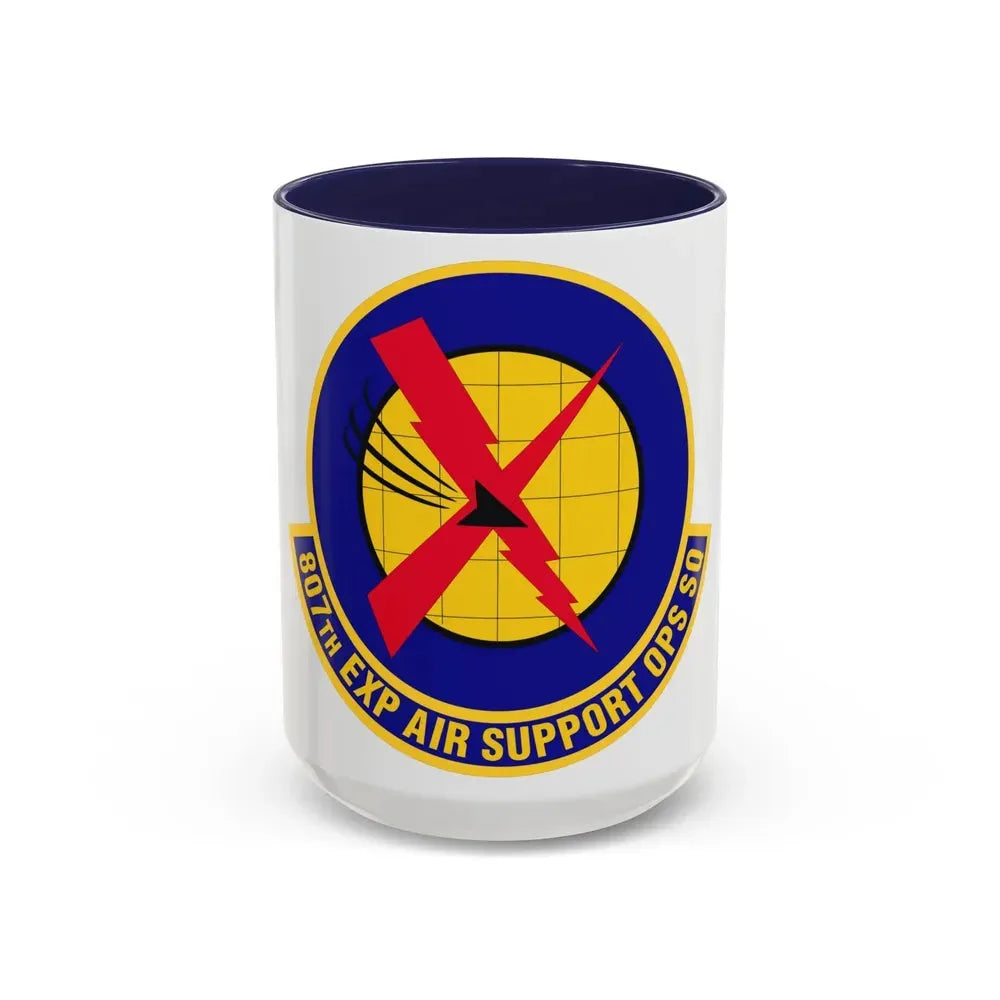 807th Expeditionary Air Support Operations Squadron (U.S. Air Force) Accent Coffee Mug 15oz Navy - Go Mug Yourself