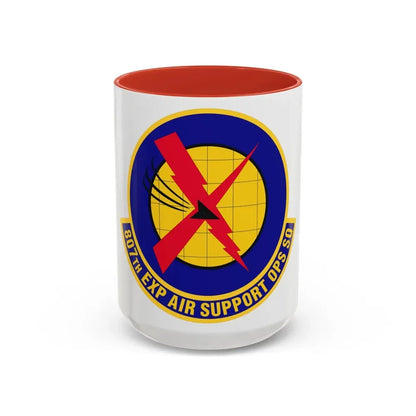 807th Expeditionary Air Support Operations Squadron (U.S. Air Force) Accent Coffee Mug 15oz Red - Go Mug Yourself