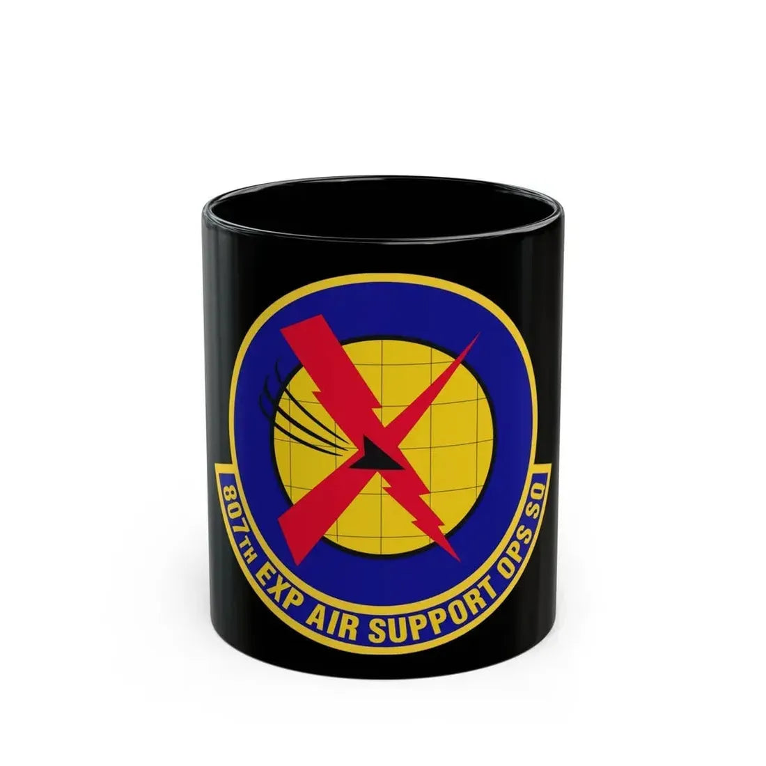 807th Expeditionary Air Support Operations Squadron (U.S. Air Force) Black Coffee Mug 11oz - Go Mug Yourself