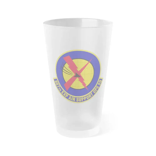 807th Expeditionary Air Support Operations Squadron (U.S. Air Force) Frosted Pint Glass 16oz Default Title - Go Mug Yourself