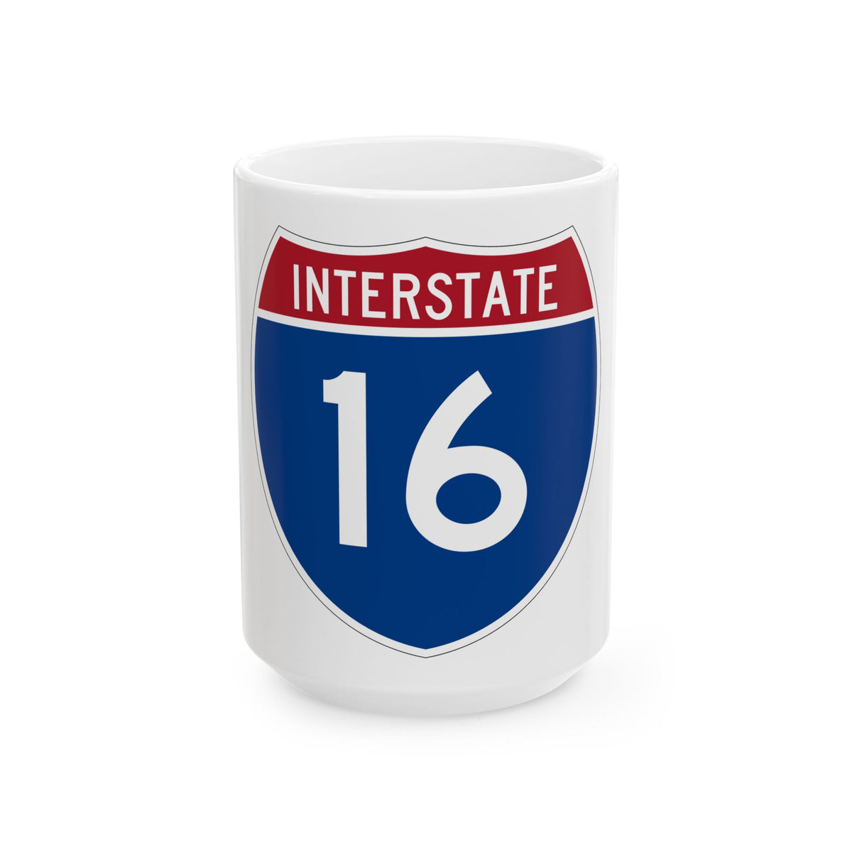 Interstate 16 (U.S. Highways) White Coffee Mug