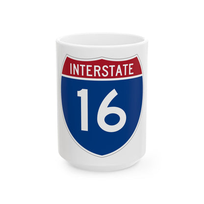 Interstate 16 (U.S. Highways) White Coffee Mug