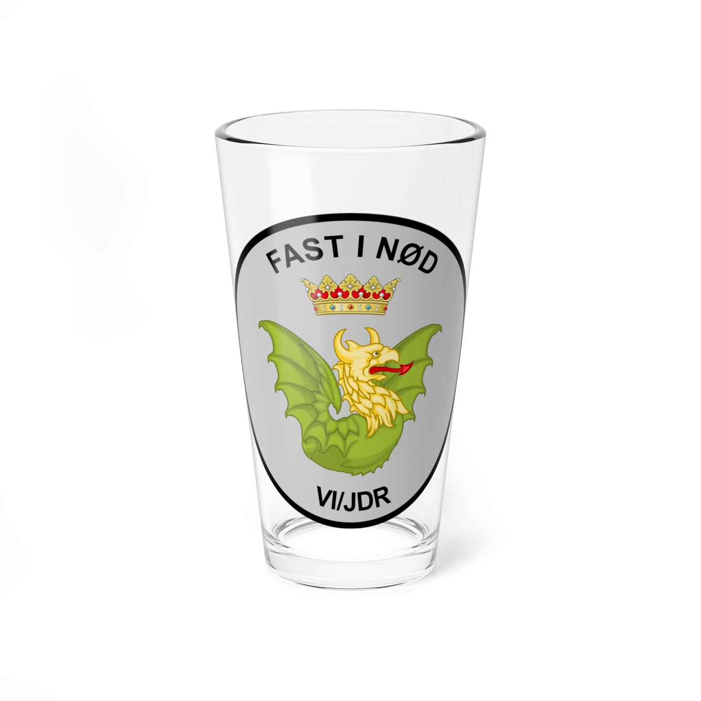 Emblem for the VI-JDR (Denmark) (Coat of Arms) Pint Glass 16oz