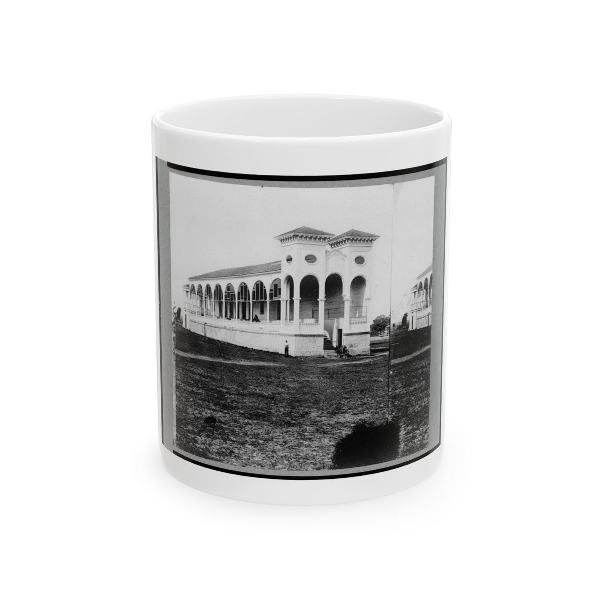 Club House Race Course, Where Federal Officers Were Confined, Charleston, S.C., April 1865 (U.S. Civil War) White Coffee Mug