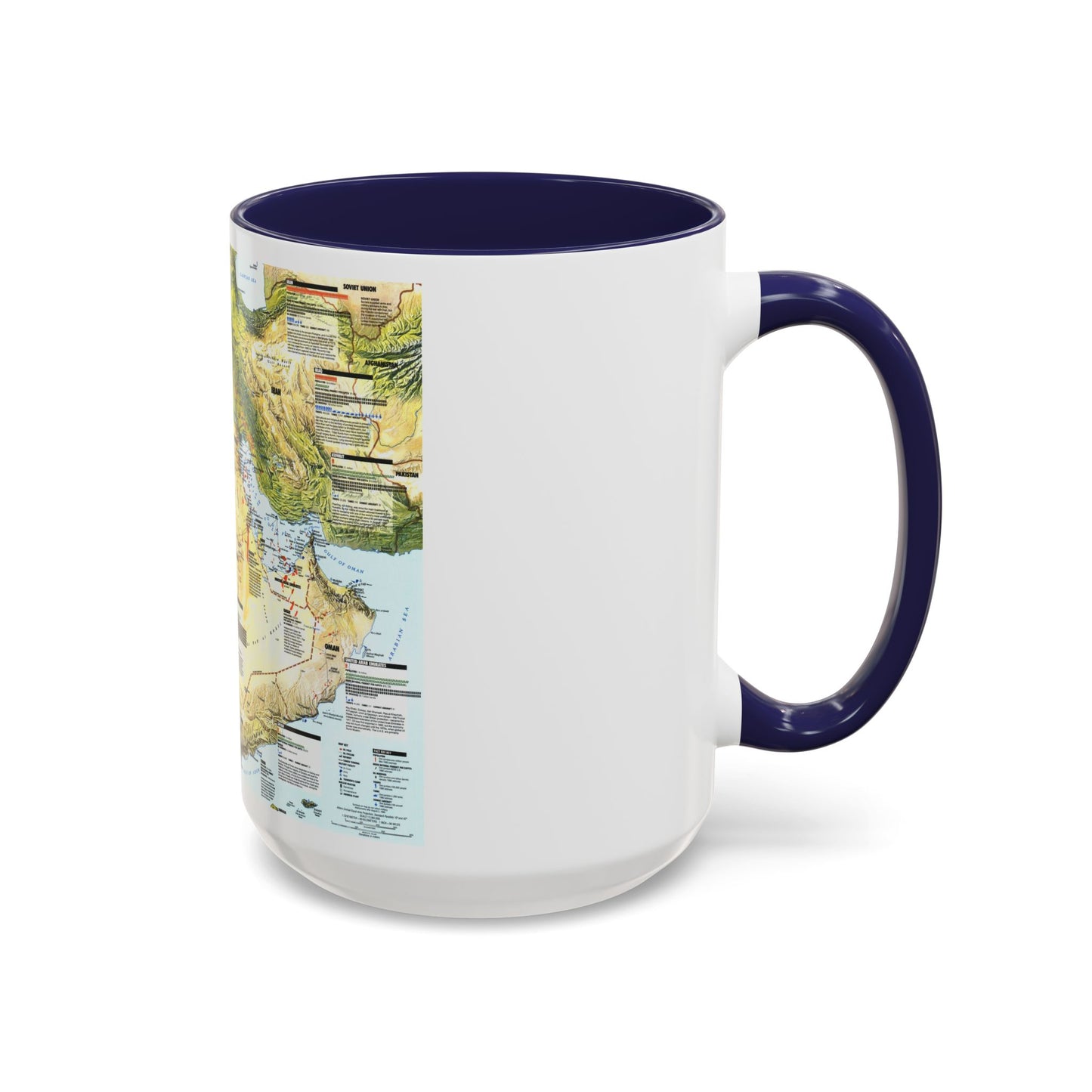 Middle East - States in Turmoil (1991) (Map) Accent Coffee Mug