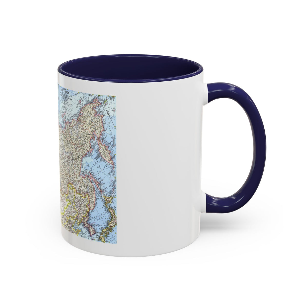 Russia - Eastern Soviet Union (1967) (Map) Accent Coffee Mug