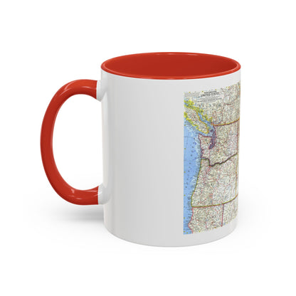 USA - Northwestern (1960) (Map) Accent Coffee Mug