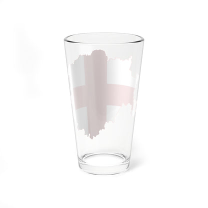 Flag map of Milan (Italy) Pint Glass 16oz