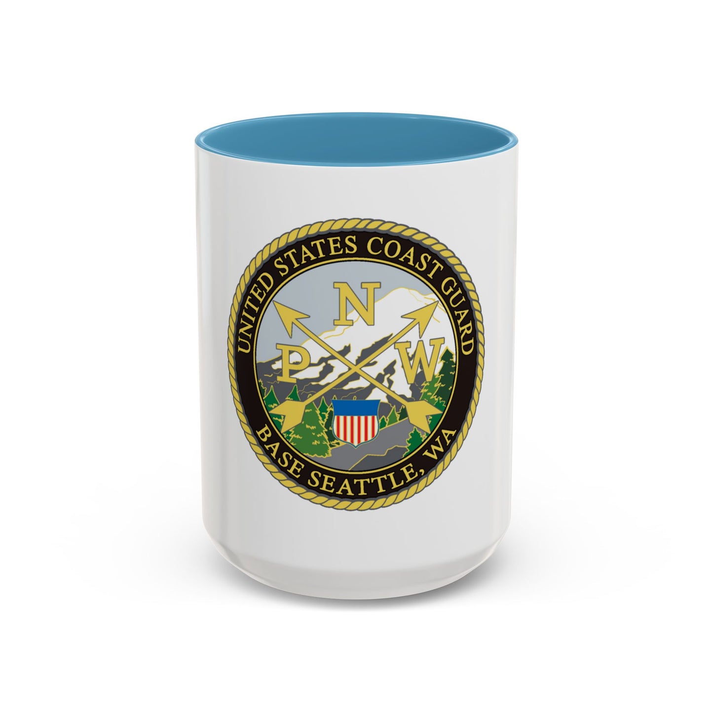 USCG Base Seattle (U.S. Coast Guard) Accent Coffee Mug