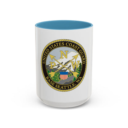 USCG Base Seattle (U.S. Coast Guard) Accent Coffee Mug