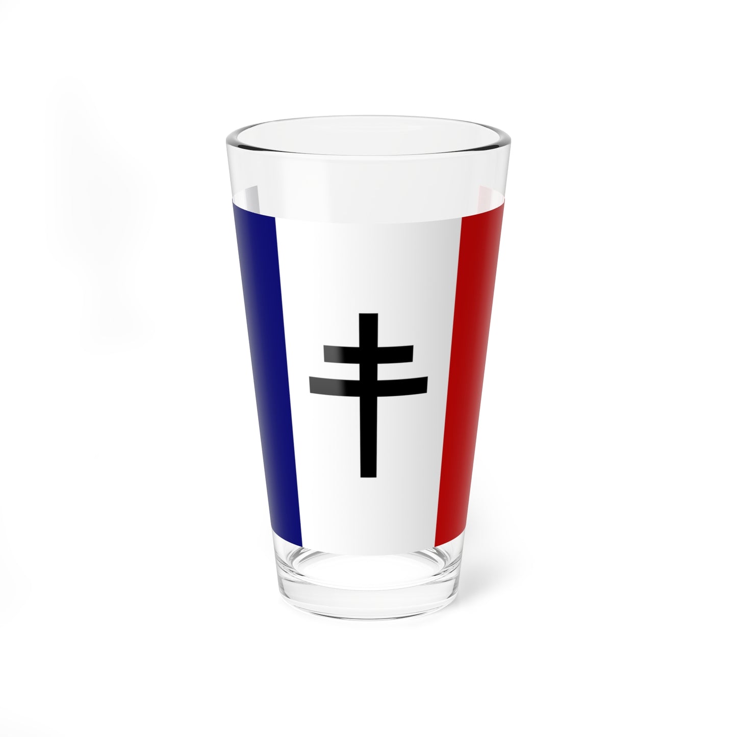 Flag of Free France Black (Belgium) Pint Glass 16oz