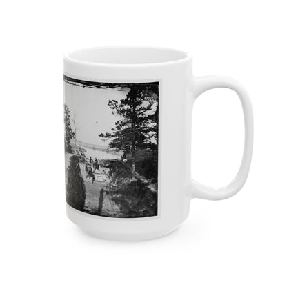 James River, Va. Confederate Gun In Battery Brooks (U.S. Civil War) White Coffee Mug