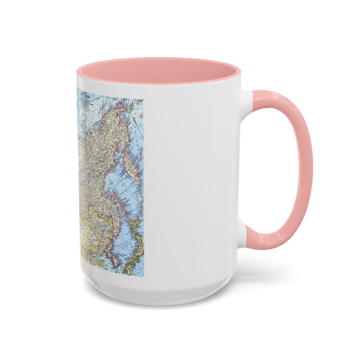 Russia - Eastern Soviet Union (1967) (Map) Accent Coffee Mug