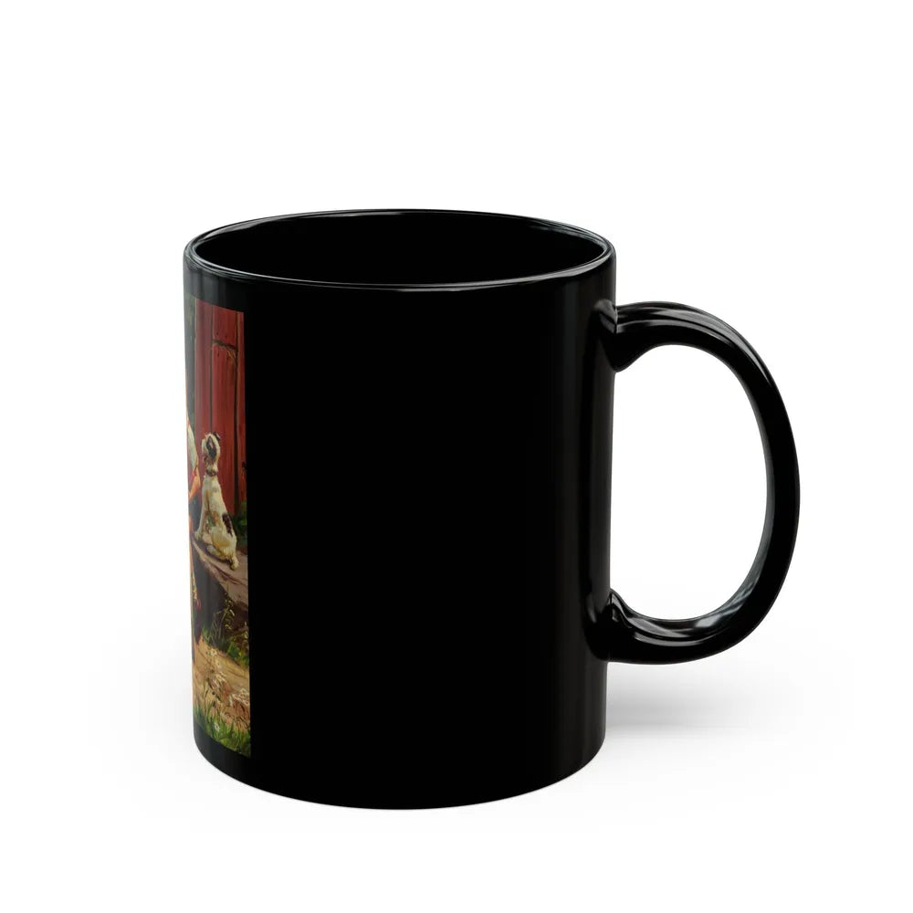 Feeding the Lambs - Black Coffee Mug-Go Mug Yourself