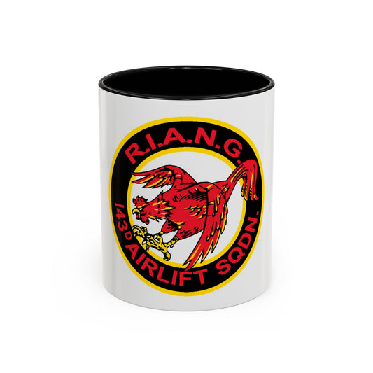 R.I.A.N.G. 143rd Airlift Sq (U.S. Air Force) Accent Coffee Mug