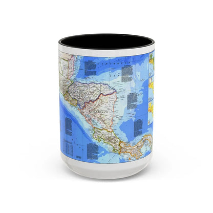 Central America (1986) (Map) Accent Coffee Mug-15oz-Black-Go Mug Yourself