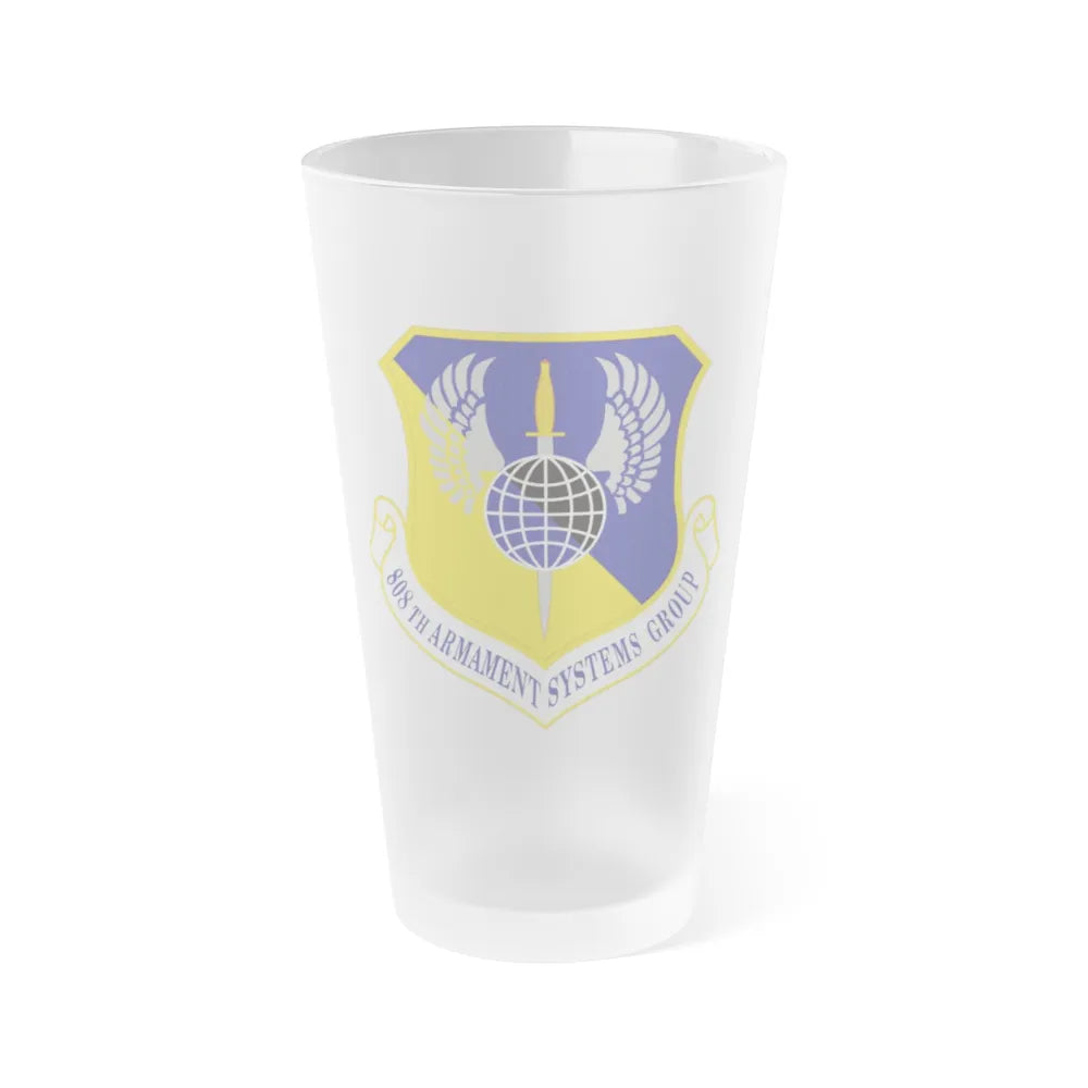 808th Armament Systems Group (U.S. Air Force) Frosted Pint Glass 16oz-16oz-Frosted-Go Mug Yourself