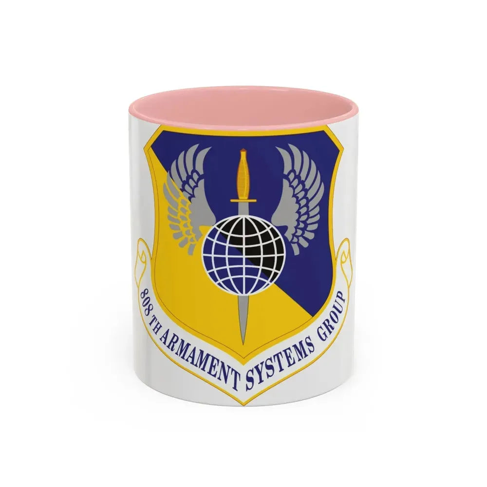 808th Armament Systems Group (U.S. Air Force) Accent Coffee Mug 11oz Pink - Go Mug Yourself