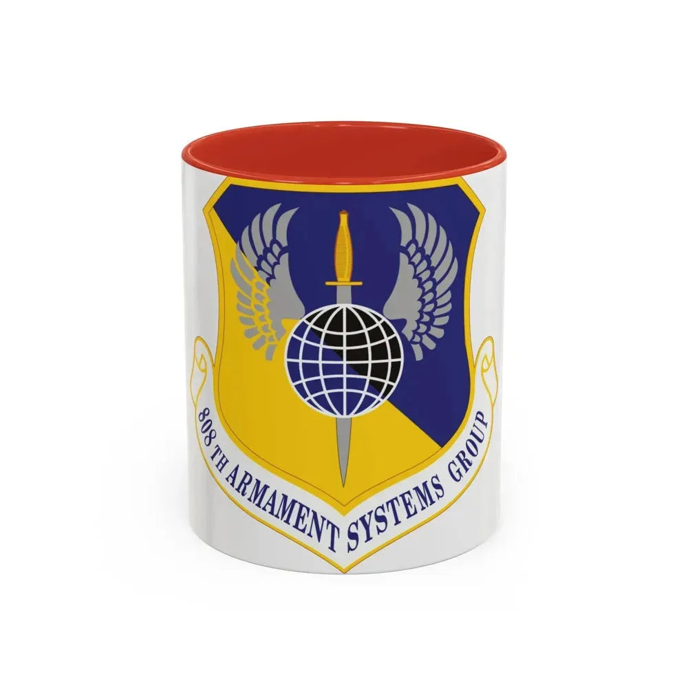 808th Armament Systems Group (U.S. Air Force) Accent Coffee Mug 11oz Red - Go Mug Yourself