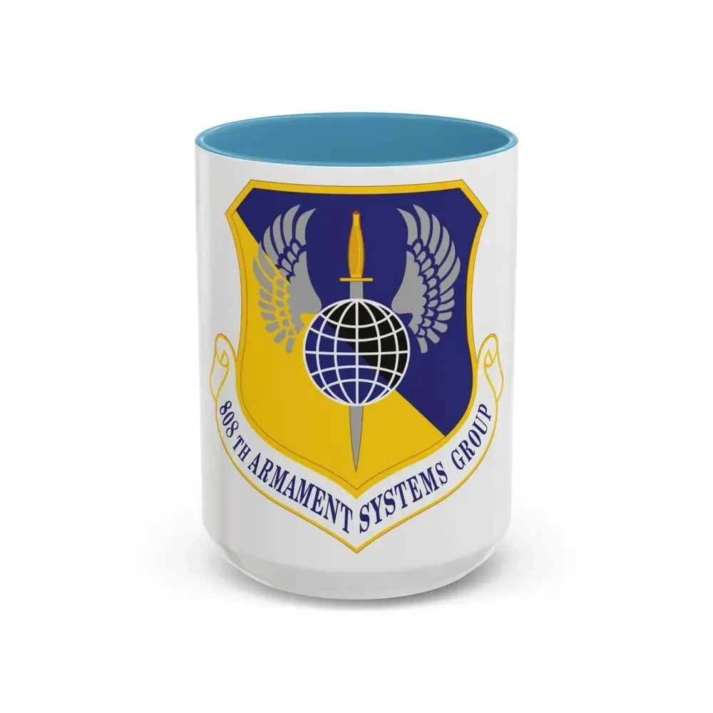 808th Armament Systems Group (U.S. Air Force) Accent Coffee Mug 15oz Light Blue - Go Mug Yourself