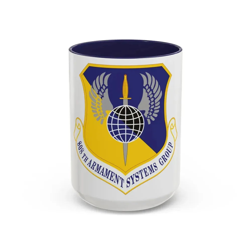 808th Armament Systems Group (U.S. Air Force) Accent Coffee Mug 15oz Navy - Go Mug Yourself
