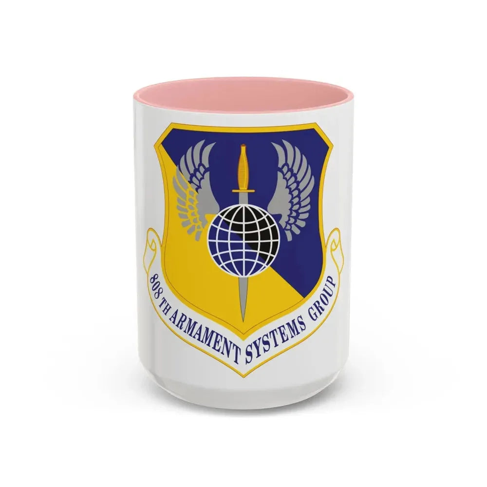 808th Armament Systems Group (U.S. Air Force) Accent Coffee Mug 15oz Pink - Go Mug Yourself