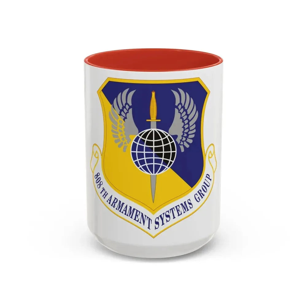 808th Armament Systems Group (U.S. Air Force) Accent Coffee Mug 15oz Red - Go Mug Yourself