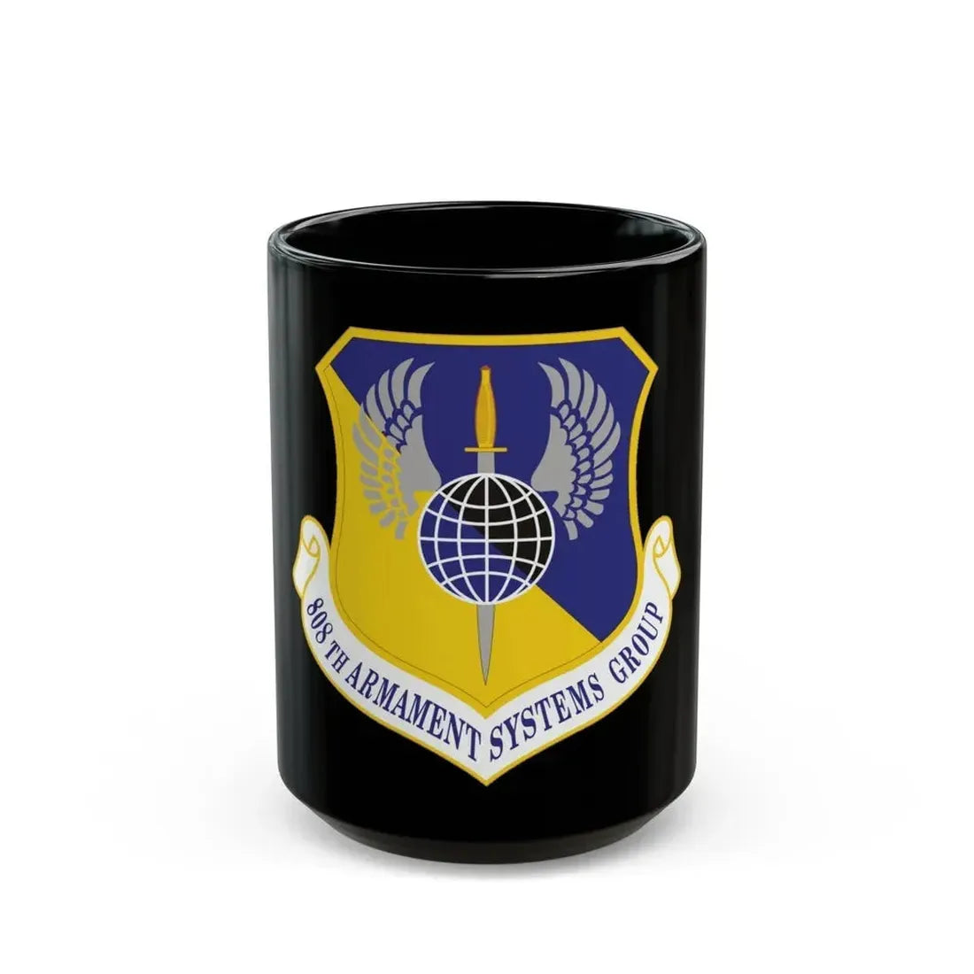 808th Armament Systems Group (U.S. Air Force) Black Coffee Mug 15oz - Go Mug Yourself
