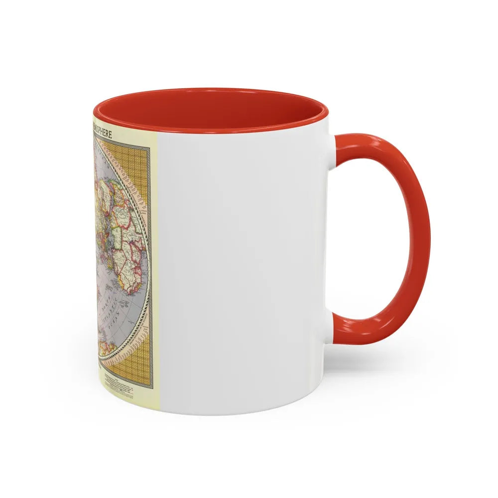 Northern Hemisphere (1946) (Map) Accent Coffee Mug-Go Mug Yourself