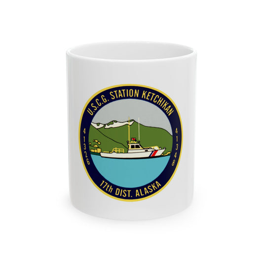 USCG Station Ketchikan 17th Dist (U.S. Coast Guard) White Coffee Mug