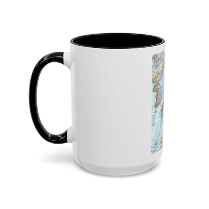 Japan and Korea (1960) (Map) Accent Coffee Mug