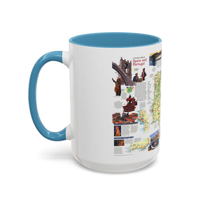Spain and Portugal - A Traveller's Map (1998) (Map) Accent Coffee Mug