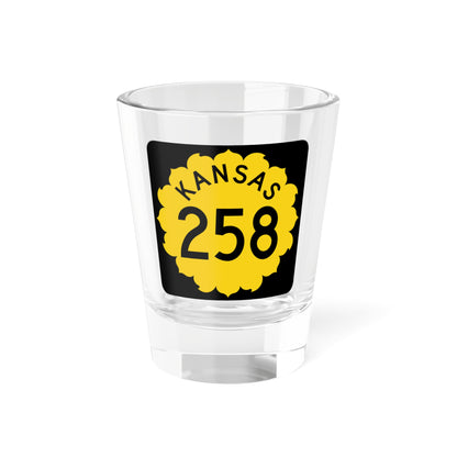 K-258 1962 (Kansas) (Road Sign) Shot Glass 1.5oz