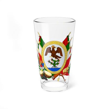 Sello de Gobierno del Primer Imperio Mexicano (Mexico) (Coat of Arms) Pint Glass 16oz