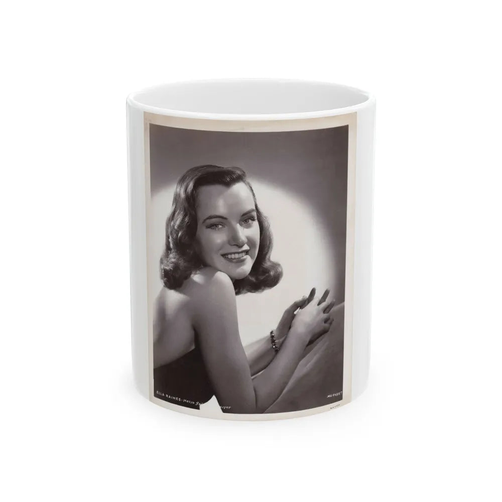 Ella Raines #217 (Vintage Female Icon) White Coffee Mug-11oz-Go Mug Yourself