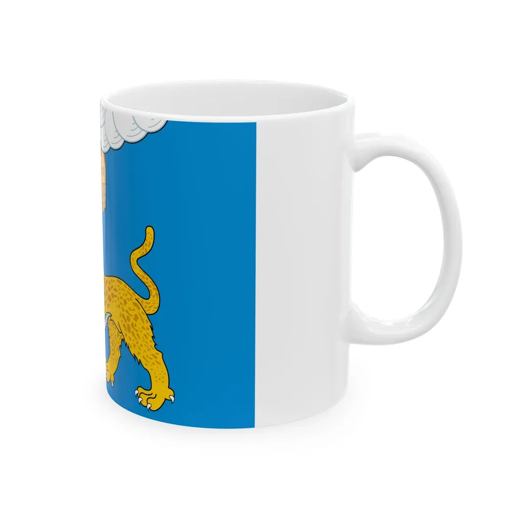 Flag of Pskov Oblast Russia - White Coffee Mug-Go Mug Yourself