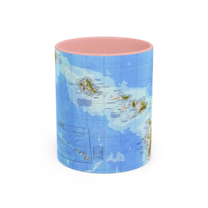 USA - Hawaii (1976) (Map) Accent Coffee Mug-11oz-Pink-Go Mug Yourself